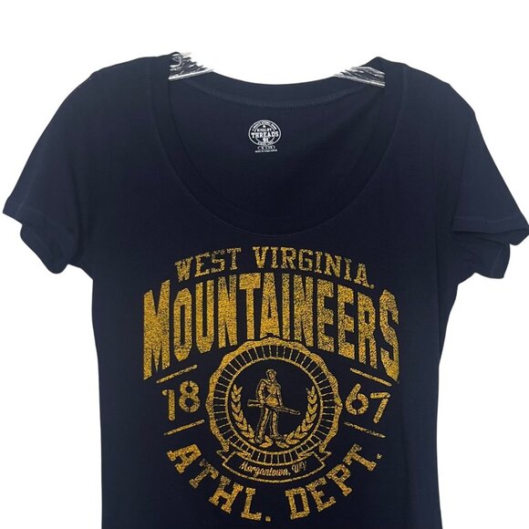 West Virginia Mountaineers Graphic Tshirt Womens Small Blue Fanwear - Picture 3 of 8